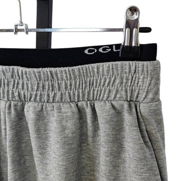 OGL Womens Double Waistband Jogger Sweatpants, Gray Heathered, Size Medium - Picture 3 of 8